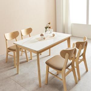 [우아미]토비 세라믹 원목 4인 식탁 테이블 의자 세트
