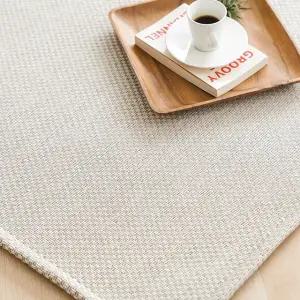 스칸디앤홈 먼지없는 플레인 사이잘룩 러그 거실 카페트 크림베이지 200x300