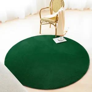 스칸디앤홈 관리쉬운 크레용 단모 러그 거실 카페트 딥그린 원형 150