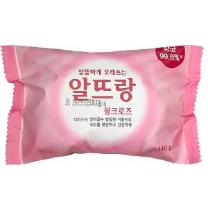 알뜨랑 비누 핑크 140g ,LG생활건강 단단하고 오래쓰는 비누