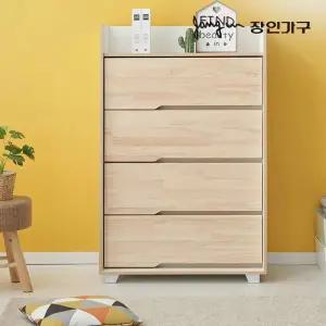 장인가구 뉴시드니 편백나무 4단 800 전도방지 서랍장