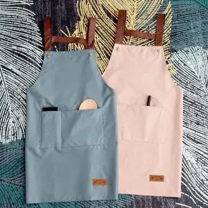 방수 캔버스 앞치마 학교 단체 급식 식당 주방 미술 어린이집 카페 바리스타 공방 바리스타 롱 빅사이즈 앞치마