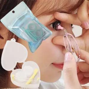 콘텍트 렌즈 4종 흡착봉 안전 집게 핀셋 렌즈통 렌즈 보관함 소프트렌즈 케이스