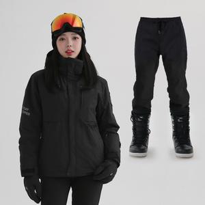 보드복 푸조 알파인HEAT 패딩자켓 스판덱스 조거팬츠 상하세트 남여공용 보드복세트