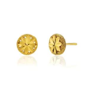 갤러리아 여자 순금 침 귀걸이 꽃 컷팅 24K 1.875g 금귀걸이