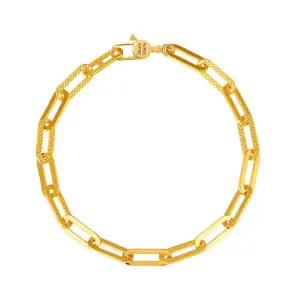 갤러리아 여자 순금 팔찌 뉴 할로우 클립 체인 24K 3.75g 18K장식