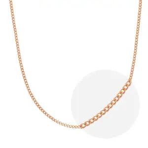 14K 민줄 체인 목걸이 줄 핑크 골드 1.1mm