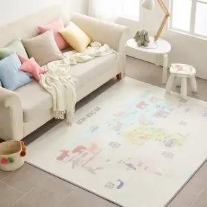 [애끌리아] 동물세계지도 MC 키즈 극세사 러그(150x200)