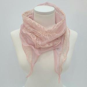 [애슬릿] 여성 텐셀 펄 레이스 미니 쁘띠 목 스카프