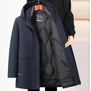 EAMT 남자잠바 패딩 후드 다운 빅사이즈 겨울 하프 보온 도톰코트 구스 YONG4