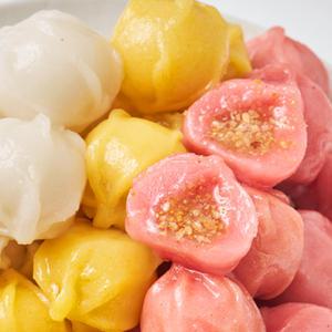 굳지않는 삼색 모듬 꿀떡 간식 떡 500g 33알