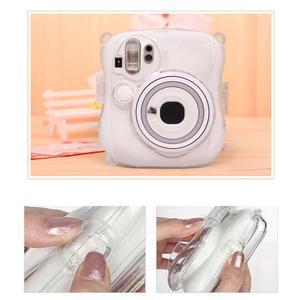 케이스 파우치 고급형 일체형 포터블 휴대용 Fujifilm Instax Mini 25/26 포토 필름 카메라 투명 크리스탈