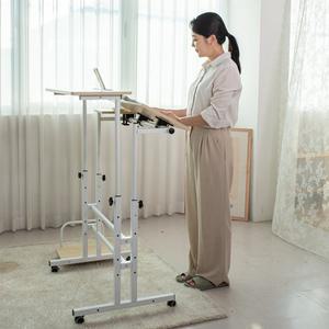 [제이엔샵]높은 높이조절 높낮이조절 스탠딩 책상 키다리 테이블 키높이 데스크 서서 일하는 60x60