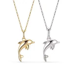14k 행운의 돌고래 펜던트 민자_참고리