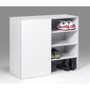 반 오픈 도어 학원 원룸 심플 신발장 800 (2색) 거실 실내화 우드 와이드