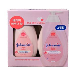 JOHNSON`S 존슨즈 핑크 베이비 로션 750ml X 2