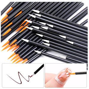 일회용 라이너브러쉬 세필붓 숏라이너 브러쉬 100개