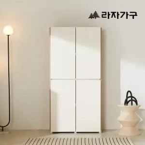라자가구 레이 4단 810 수납 책장 4 도어형