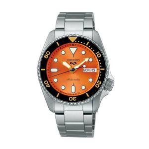 세이코 남성 남자 오렌지 실버 오토매틱 메탈시계 SRPK35K1