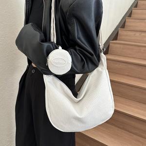 [기타]여성 코듀로이 데일리 크로스백 여자 골덴 슬링백 숄더백