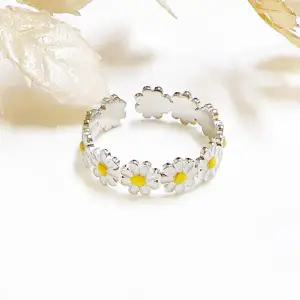 [피칸데코]실버문 또르르데이지반지 925실버반지 오픈링 프리사이즈