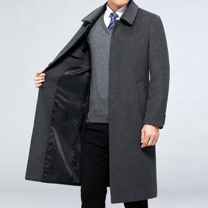 맨즈 하프 코트 캐시미어 캐주얼 겨울 미디움 중장년 롱 울 트렌치 MGN4