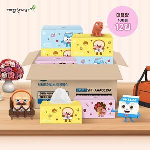 [깨끗한나라] 브레드이발소 미용티슈 180매 x 12입