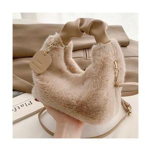 퍼가방 토트백 털 가방 손목 여성 겨울 핸드백 미니 퍼 밍크 페이크퍼 백 토트백 가방