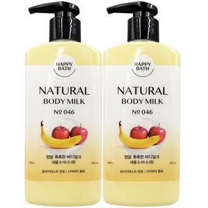 해피바스 정말 촉촉한 바디밀크400g x2개 애플 바나나향