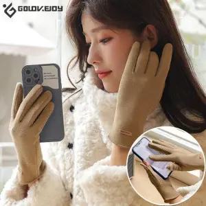 여성 스마트폰 터치형 장갑 택1/겨울 핸드폰 휴대폰 디자인 따뜻한 방한용 여성용 손가락 털 퍼 스크린 패