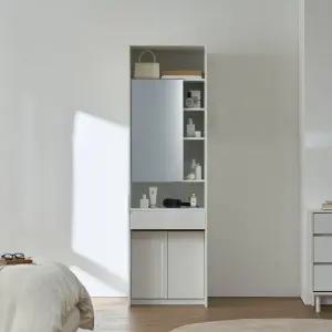 [모던하우스(가구)] 모던하우스 뉴바일레 옷장 파우더장 W600 화이트 완제품 FB24SET030