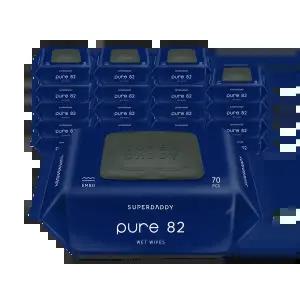 슈퍼대디 퓨어 82 캡형, 70매, 20입 고평량 아기 물티슈 엠보