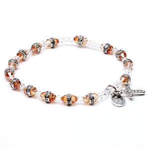 11월의 탄생석 토파즈 스왈 5mm 1단묵주팔찌 천주교 성물