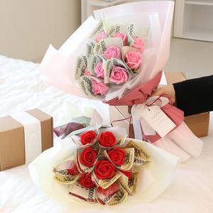 졸업식 입학식 기념일 로즈데이 선물 비누장미 10송이 꽃다발