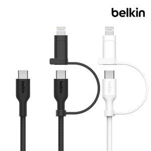 [벨킨] C타입 라이트닝 하이브리드 2in1 60W 충전 케이블 1.5M CAC003fq