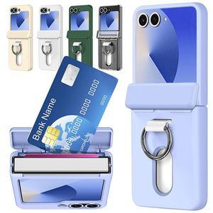 [수나르]갤럭시Z플립7 FE Z플립6 Z플립5 제트지 카드수납 힌지보호 커버 링 하드 핸드폰 케이스