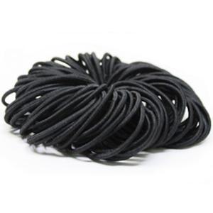 대용량 짱짱한 무매듭 검정 머리끈 100P 머리 고무줄