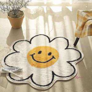 스마일 플라워 미니 발매트 카페트xyz780