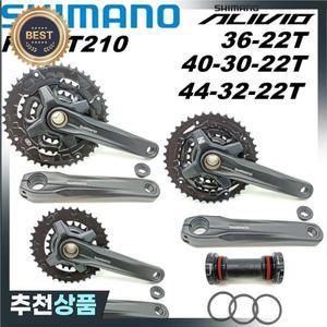 Shimano Alivio MT210 자전거 크랭크  체인 휠 BB-MT501 하단 브래킷 2 44-32-22T 3x9 속도
