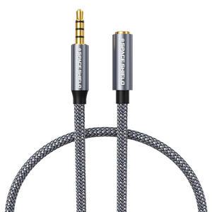 스페이스쉴드 3.5mm 4극 AUX 스테레오 이어폰 연장선 오디오 연장 케이블
