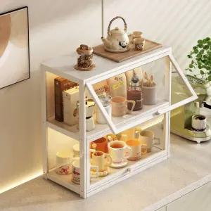 미니찬장 화이트 그릇장 수납장 주방 찻장 빈티지 그릇 장식장 우드 커피장 머그컵