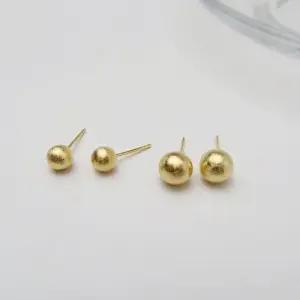 [럽꾸] SE2244 무광골드 실버귀걸이 (silver925)