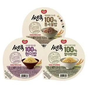 [동원에프앤비]동원 쎈쿡 100프로 통곡물밥 195g 24개/현미밥/발아현미밥 선택
