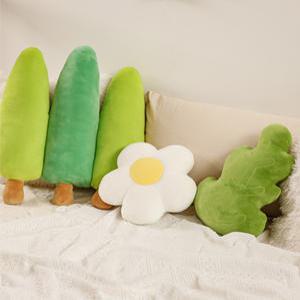 카카오프렌즈 에이프릴샤워 형태 쿠션 (꽃송이,나뭇잎,숲)