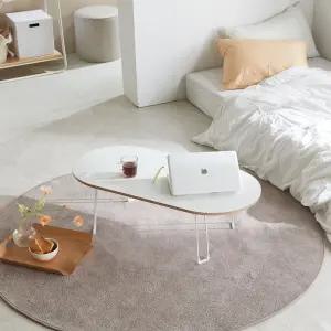 [모던하우스(가구)] 모던하우스 WOW 데일리 화이트 라운드 접이식 좌식 테이블(W1000) CF0621007