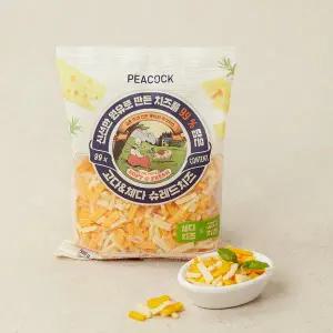 [피코크] 자연치즈를 99% 담은 고다&체다 슈레드치즈 500g(개봉 후 냉동보관)