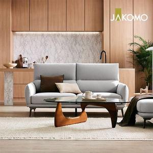 [자코모][패브릭쿠션 2개 증정]밀리 2인 데이위브 패브릭 소파+스툴