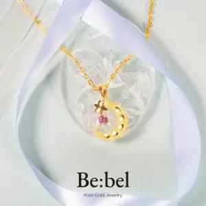 순금목걸이 7.5g 24k 여자 디자인 루비 문스타 비벨 두돈 2돈