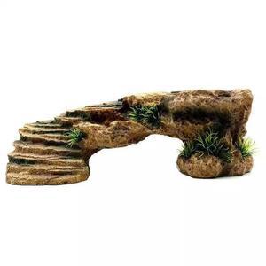 거북이은신처 하우스 쉼터 바위 작은 Bla 은신처 수조 사육 장 숨김 동물