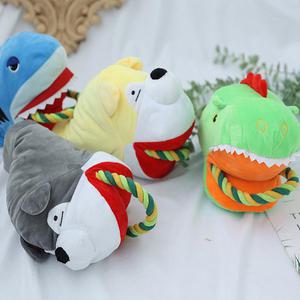 TPC21 강아지 터그장난감 터그장갑 삑삑이 인형 놀이 애견 이갈이 로프 핸드퍼펫